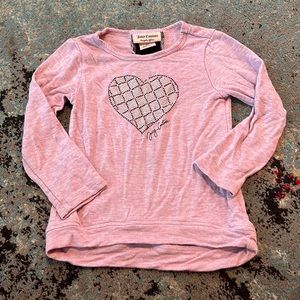 3/$12 Juicy Couture Rhinestone Heart Top (2T)
